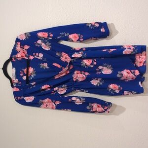 Honeybelle Royal Blue Mini Wrap Dress Size Small